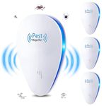 Upgraded Ultrasonic Pest Repeller, Electronic Mouse Repellent Plug In Indoor for Pest Control Drive Away Mouse, Mice, Rodent,Spider & Rat, Effective Rodent Control Harmless To Pets And Human,4 Packs