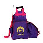 TentHome Professional Horse Riding Boot Bag Helmet Bag Equestrian Horse Riding Bag with Helmet Compartment (Purple)