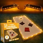 Cornhole Board Lights Set Gold Toss