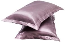 Amazon Brand - Solimo Satin Silk Solid Pillow Cover (Rose Taupe)