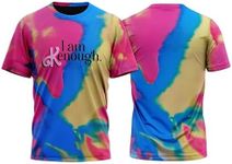 I am enough T-shirt Tie Dye Print Top for Men Women Cosplay, Colorful, XX-Large