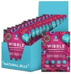 Wibble Jelly Crystals, Forest Fruits Natural Jelly Powders, Quick Set, 12 pack, Low Sugar, Plant-Based, Low Calorie Snack, Healthy Dessert, Serves 4, Vegan Jelly Crystals, Vegetarian Jello Powder