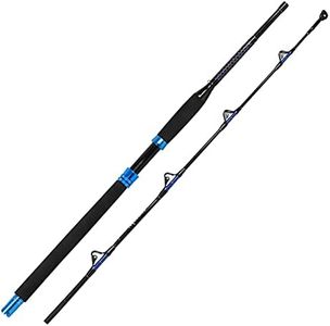 Fiblink Bent Butt Fishing Rod 2-Piece Saltwater Offshore Trolling Rod Big Game Roller Rod Conventional Boat Fishing Pole (Length: 6')