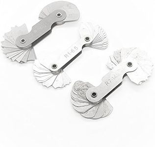 KATSU Jauge de rayon en métal 3 Pièces R1-6.5/R7-14.5/R15-25 Ingénieurs outil de mesure concaves et convexe portable 40110802