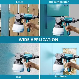 Tilswall 800W Electric Paint Sprayer – 1300ml HVLP Gun, 4 Nozzles, 3 Modes