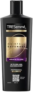 TRESemme Hairfall Defense+ Shampoo 180ml With Keratin Fillers | Longer and Stronger hair | Prevents Hair Fall due to Breakage | Paraben-Free