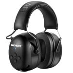 PROHEAR 037 Bluetooth 5.0 Hearing Protection Headphones with Rechargeable 1100mAh Battery, 25dB NRR Safety Noise Reduction Ear Muffs with 40H Playtime for Mowing, Workshops, Snowblowing - Black