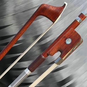 ARCRAW Cello Bow 4/4 Full Size Carbon Fiber Core & Pernambuco Wood Hybrid Bow Snakewood Frog Natural Horsehair Professional Master Carbon Bow