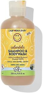 California Baby Calendula Shampoo and Body Wash - Allergy tested Baby Soap and Toddler Shampoo, for Dry, Sensitive Skin, 100% Plant-Based - USDA Certified, 251 mL / 8.5 fl. oz. (Pack of 1)