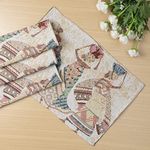 HOKIPO Cotton Jacquard Placemats Set Of 4 (12X18 In) (In-530-D3*4), Multicolored