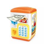 BAREPEPE Mini ATM Electric Piggy Bank for Kids with Password Protection - Orange