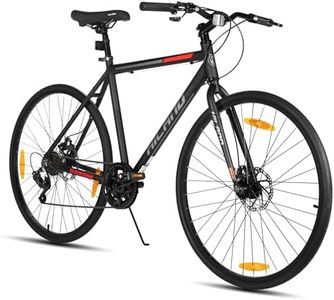 HH HILAND 700C Road Hybrid Bike, 7 speeds Bikes Urban City Commuter Bicycle with Disc Brake for Men Women Adult Comfortable Bicycle