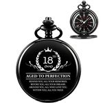 ManChDa Men's 18st Birthday Pocket Watch with Chain for Men Gift Boy’s Son Brother Nephew Gifts