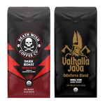 Death Wish Coffee & Valhalla Java Variety Bundle Deal, Fair Trade and USDA Certified Organic, Whole Bean Coffee