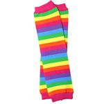 juDanzy Baby Toddler and Child Polka Dot, Christmas, Halloween and Thanksgiving Style Leg Warmers, Bright Rainbow, One Size