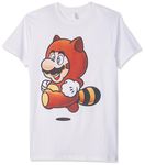 Nintendo Men's Tanookie Yeah T-Shirt, White, X-Large