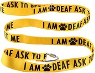 Funny Dog Leash Sleeve I Am Deaf Ask to Pet Me Dog Leash Walking Training Dog Leashes Dog Owner Pet Lover Gift (I Am Deaf Ask to Pet Me-YE)