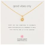 Dogeared Reminder Good Vibes Only Gold Sun Charm Pendant Necklace, 16"