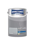 Johnstone's - Wall & Ceiling Paint - Manhattan Grey - Matt Finish - Emulsion Paint - Fantastic Coverage - Easy to Apply - Dry in 1-2 Hours - 12m2 Coverage per Litre - 5L, Pack of 1