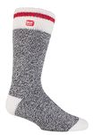 HEAT HOLDERS - Mens and Women's winter Thermal Socks in 35 Colours, Grey Block Twist, 7-12