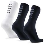 Souke Sports Cycling Crew Socks 3-Pack Bicycle Bike Socks Breathable Cushion Running For Men & Women One Size