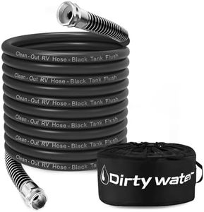Camper & RV Black Water Hose - No-Kink Design Camper Sewer Hose - RV Accessories With Storage Bag - Perfect For Black Water, Gray Water, And RV Tank Cleaning, 50FT 5/8" Diameter