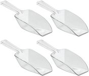 iDesign Measuring Scoop Set of 4, Large Measuring Spoons Made of Durable Plastic, Scoops for Sweets, Kitchen, Flour, Pantry and Utility Room, Clear, 31242