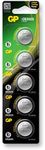 GP CR2025 3V Lithium Coin Cell Batteries 5 Pack - Ideal for car keys, toys, heart rate monitor, remote controls, scales