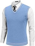 COOFANDY Men's Casual V-Neck Knitwear Sleeveless Slim Fit Pullover Sweater Vest