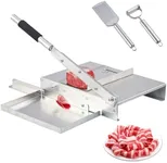 GarveeTech Manual Frozen Meat Slicer, 8'' Stainless Steel Meat Cutter, Beef Mutton Roll for Hot Pot Kbbq Food Slicer Slicing Machine for Home Cooking of Hot Pot Shabu Shabu Bbq