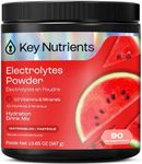 Key Nutrients Electrolytes Powder - 90 Servings - Refreshing Watermelon Electrolyte Drink Mix - No Sugar, No Calories, Gluten Free - Powder and Packets (20, 40 or 90 Servings)