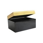 American Atelier Two Tone Jewelry Box-Black/Gold