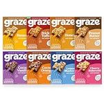 Graze Graze Healthy Snacks Variety bundle - All Sweet Flapjacks Selection - Honey -Peanut Butter- Cocoa Vanilla-Lemon & Blueberry- Cherry Bakewell - Total 30gx32 Snacks Box