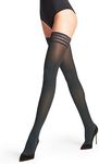 FALKE Women's Pure Matt 50 Thigh Highs, Grey (Graphite 3146), L, 1 Pair