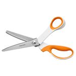 Fiskars 24cm Pinking Shears – High Grade Stainless Steel Blades, Shears for Sewing & Fabric, Softgrip™ Handles