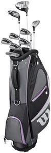 WILSON Golf 2019 Ladies X31 Complete Graphite Shaft Package Set Stand Bag - RH Graphite Stand Bag Black/Grey/Purple
