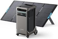 Anker SOLIX F3800 Portable Power Station with 400W Solar Panel, 3840Wh LiFePO4 Battery, 6000W AC output with 120V/240V, Solar Generator for Home Use, RV, Emergencies, Power Outages, Outdoor Camping