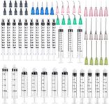 MIELIKKE 25 Pack 1ml, 3ml, 5ml, 10ml, 20ml Syringes with14ga,16ga, 18ga, 20ga, 22ga Blunt Tip Needles and Caps for Measuring Liquids Refilling, Glue Applicator or Oil