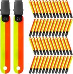 Little World 48 Pack High Visibility Trail Markers with Clips Tree Tacks Trail Marking Hunting Reflector 4In Trail Markers for Tree Stand Hiking Hunting Outdoor Camping