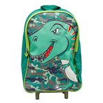 HTUK Dinosaur Wheeled Bag Dinosaur Suitcase for Boys, Kids Trolley Hand Luggage with 2 Wheels, Practical Carry On Suitcase, Children Toddlers Travel Bag Gifts for Boys Dinosaur Trolley