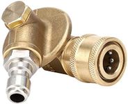 Spray Nozzle, Brass Nozzle Tip 1/4 Inch Quick Plug Adjustable 240° for 7 Different Cleaning Angles High Pressure Washer