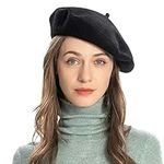 ZLYC Wool Beret Hat Classic Solid C