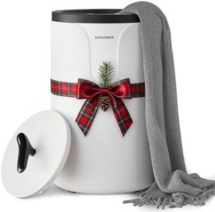 USHOWER Towel Warmers for Bathroom, 20L Large Towel Warmer Bucket with Heating Timer, Adjustable Temperature Modes, Fits 2 Oversized Towels, Blankets, Bathrobes
