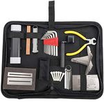 Toolly 45Pcs Guitar Repairing Maintenance Tool Kit with Carry Bag Large Care Set of Tools For Acoustic Guitar Electric guitar Ukulele Bass Banjo, Perfect Gift for Music or String Instrument Enthusiast