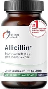 Designs for Health Allicillin - Allicin Supplement with 200mg Garlic Oil + Parsley Oil - Garlic Pills with Powerful Sulfides - Enteric Coated to Help Reduce Odor, Non-GMO (60 Softgels)