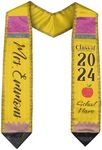 HAVANASTORE Customize Teacher Stole, Custom Graduation Sash, Teacher Graduation Stole, Pencil Stole Graduation Class Of 2024, Teacher Graduation 2024, Medium