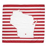 TWIG & BALE Madison Wisconsin Baby Blanket Organic Cotton Muslin Swaddle Blanket - 47" x 43" - Fans of Wisconsin Baby Gift for Boys Girls Newborn Receiving Blankets