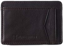 Alpine Swiss RFID Minimalist Oliver Front Pocket Wallet For Men Leather York Collection Brown