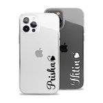 MITZVAH Silicone Personalised Case For iPhone 15 14 13 12 11 Pro Max Mini Xr Xs X 10 8 Plus 7 6S 6 Se Custom Name Transparent Clear Cover For Girls Boys (Pattern 5)