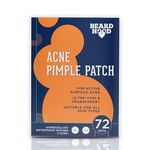 Beardhood Acne Pimple Patch | 72 Hydrocolloid Waterproof Patches | For Active Surface Acne | Absorbs Pimple Overnight, Reduces Excess Oil | For All Skin Types